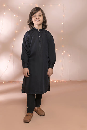 Black Kameez Shalwar Set  For Boys